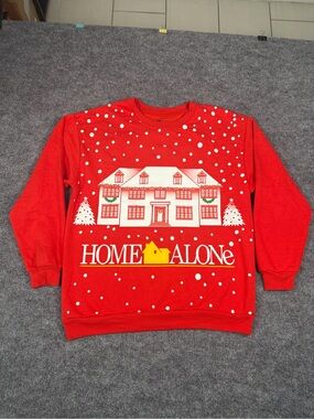 Freeze Red Home Alone Holiday Sweatshirt with White & Yellow Graphics